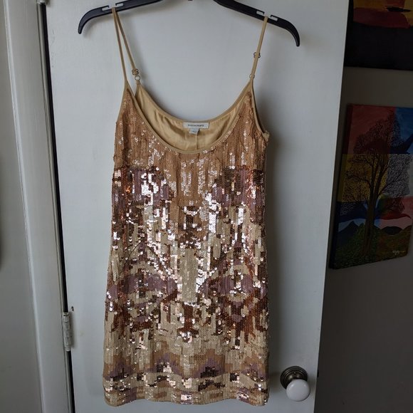 Boston Proper Dresses & Skirts - Boston Proper Sequin Mini Strappy Geometric Dress Size 0